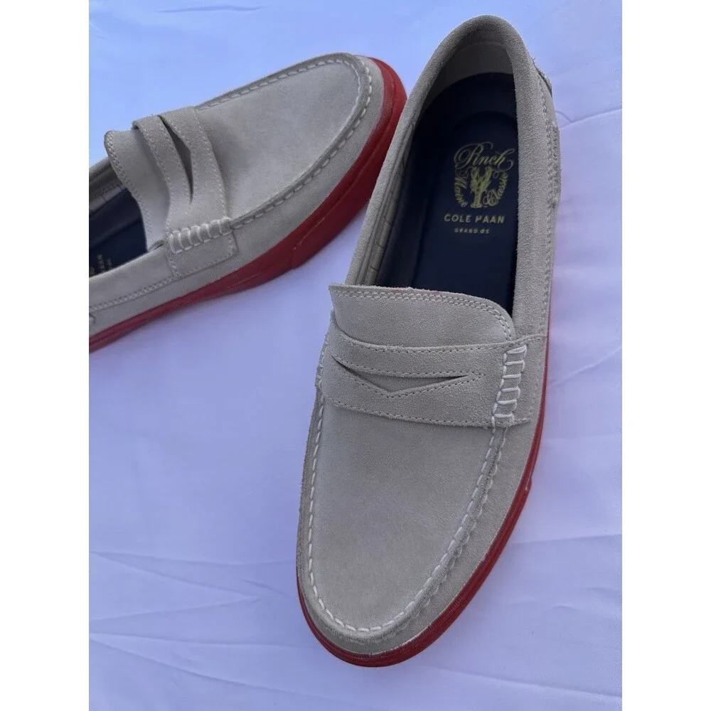 Cole Haan Pinch Penny Loafers 11 M Suede Red Soles Lobster Men’s Grand OS.